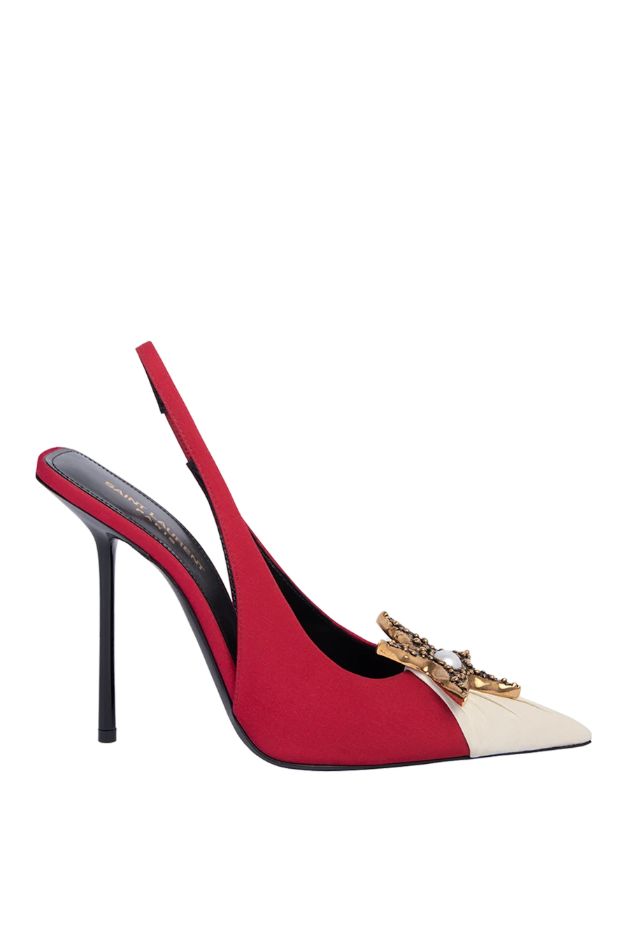 Saint Laurent woman burgundy leather shoes for women купить с ценами и фото 170073 - photo 1