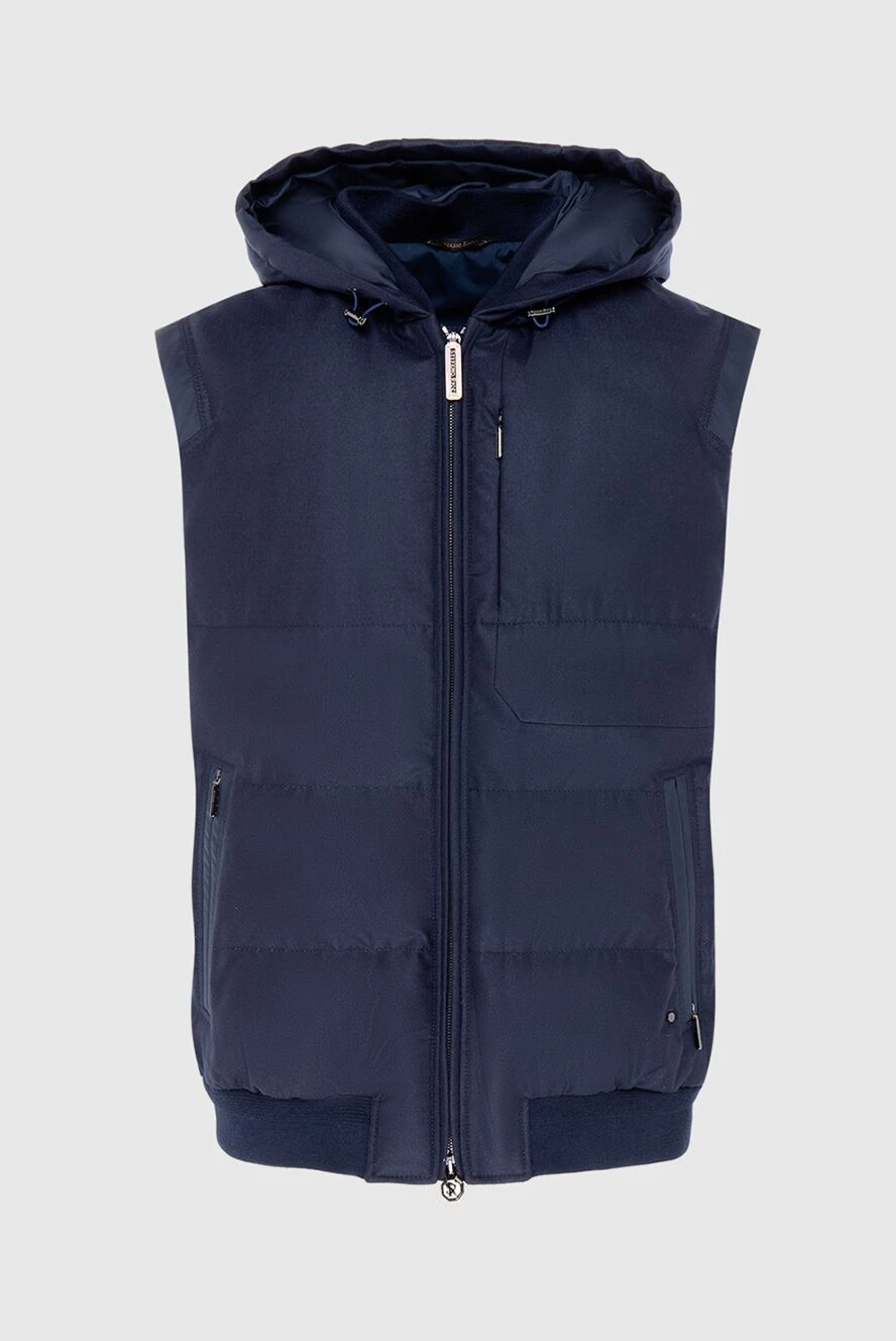 Stefano Ricci жилет из шерсти и кашемира синий мужской 170077 - фото 1