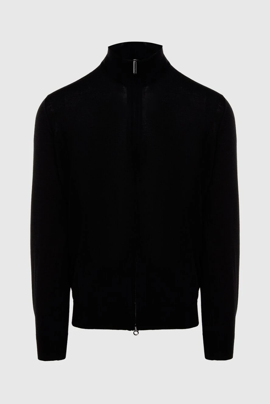 Stefano Ricci black cashmere and silk cardigan for men 170108 - photo 1