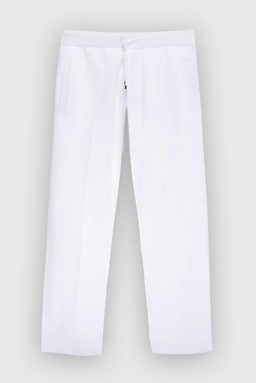 Stefano Ricci ерлерге арналған мақтадан жасалған спорттық шалбар, ақ 170128 - фото 1