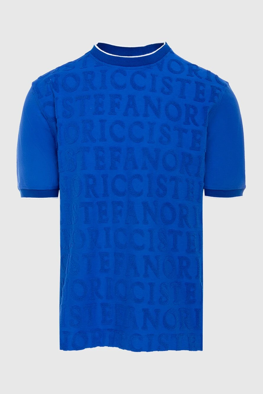 Stefano Ricci short sleeve jumper made of polyamide and elastane blue for men 170138 - photo 1