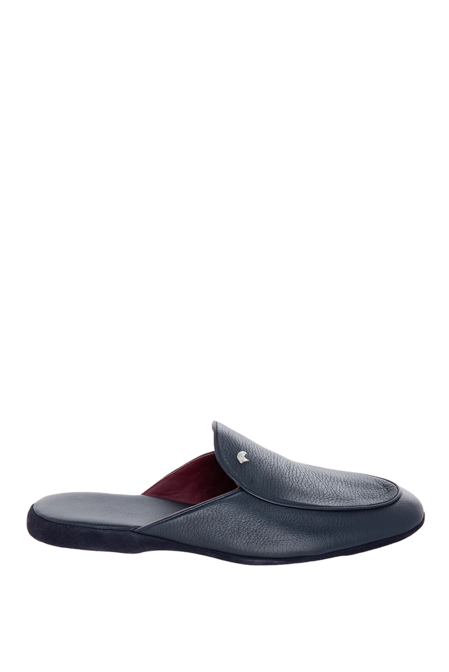 Stefano Ricci ерлерге арналған көк былғары тәпішке 170142 - фото 1