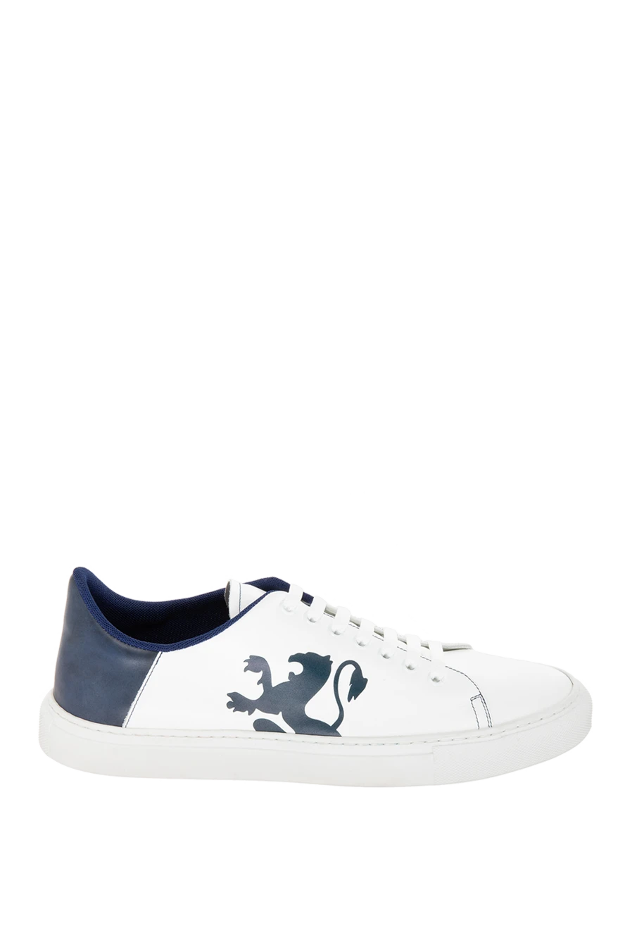 Zilli man white leather sneakers for men купить с ценами и фото 170175 - photo 1