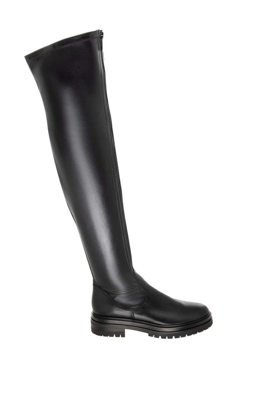 Gianvito Rossi woman black leather boots for women купить с ценами и фото 170201 - photo 1