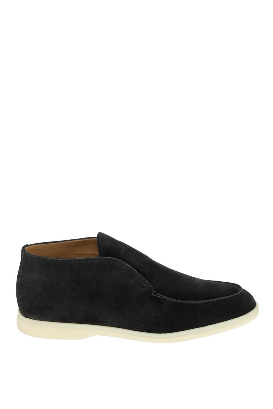 Loro Piana man black nubuck loafers for men купить с ценами и фото 170216 - photo 1