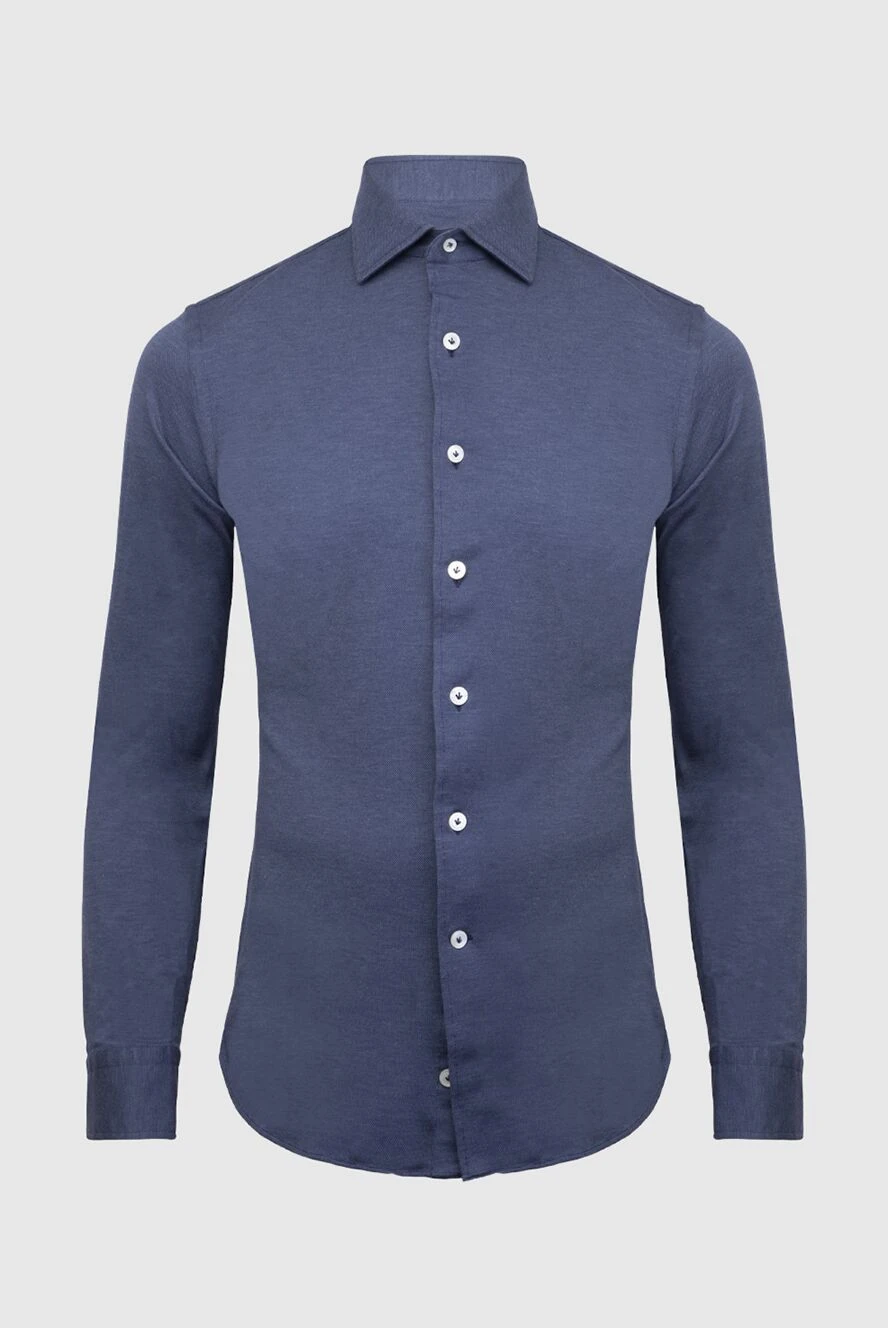 Alessandro Gherardi man blue cotton shirt for men купить с ценами и фото 170233 - photo 1