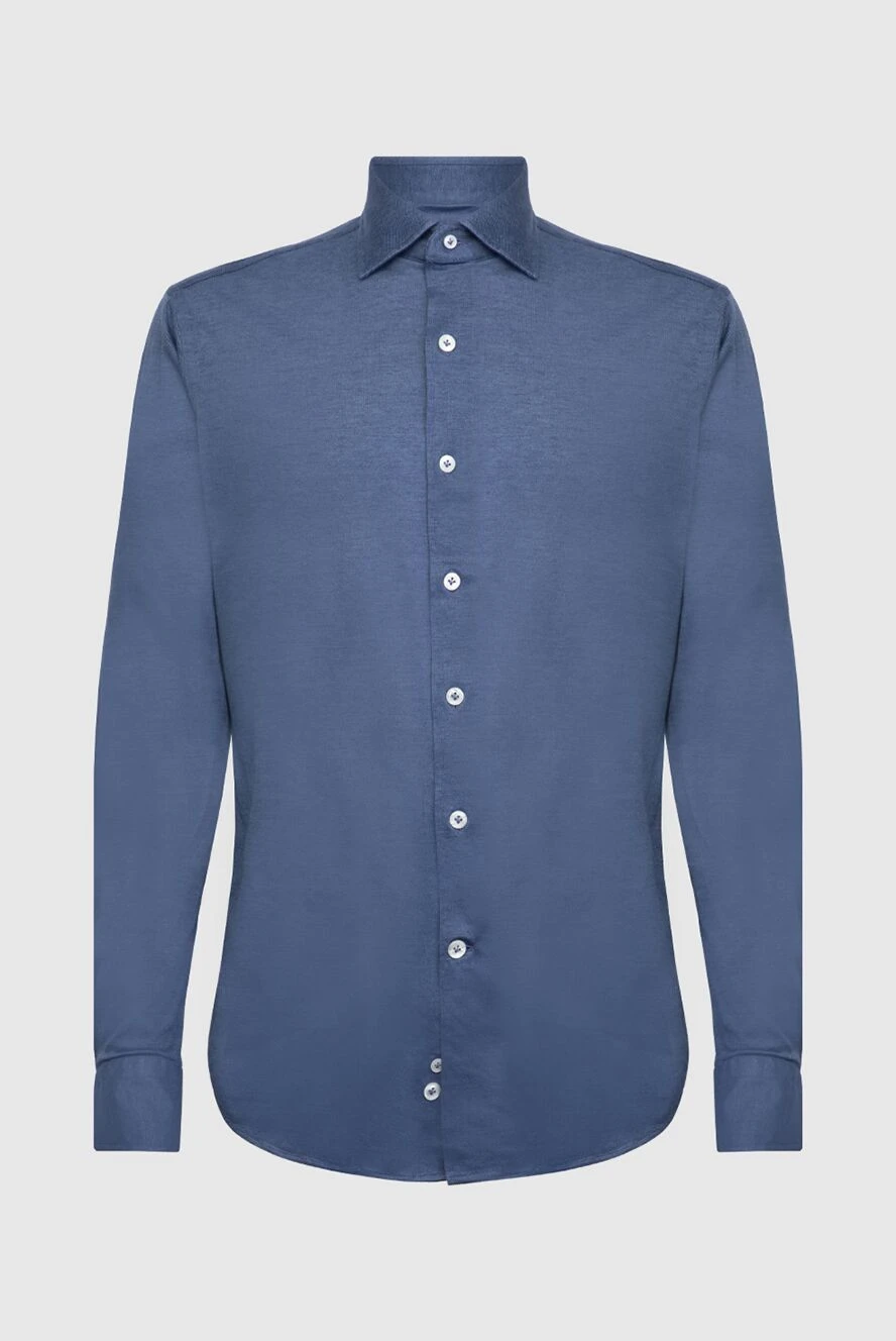 Alessandro Gherardi man blue cotton shirt for men купить с ценами и фото 170238 - photo 1