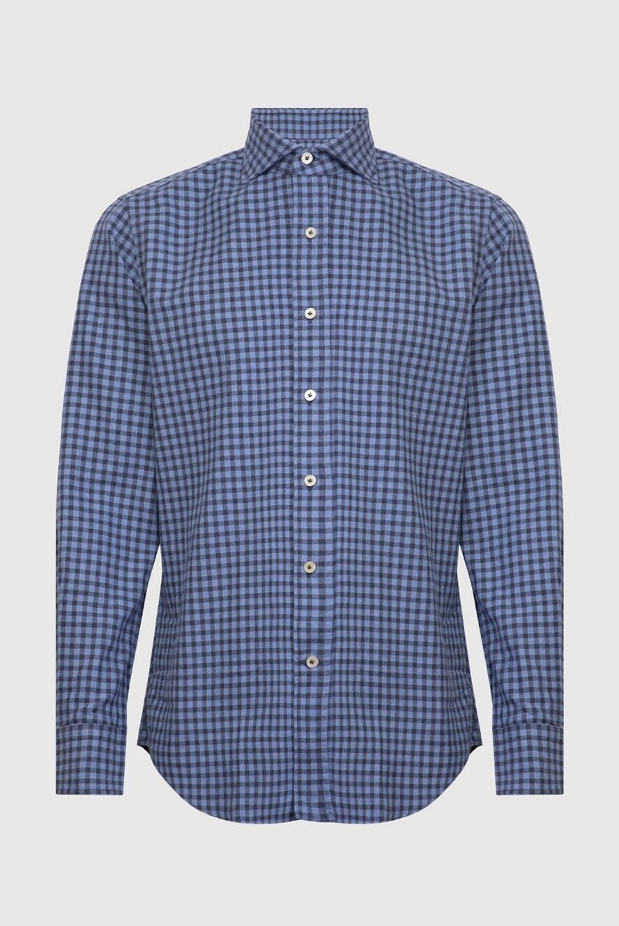 Alessandro Gherardi man blue cotton shirt for men купить с ценами и фото 170245 - photo 1