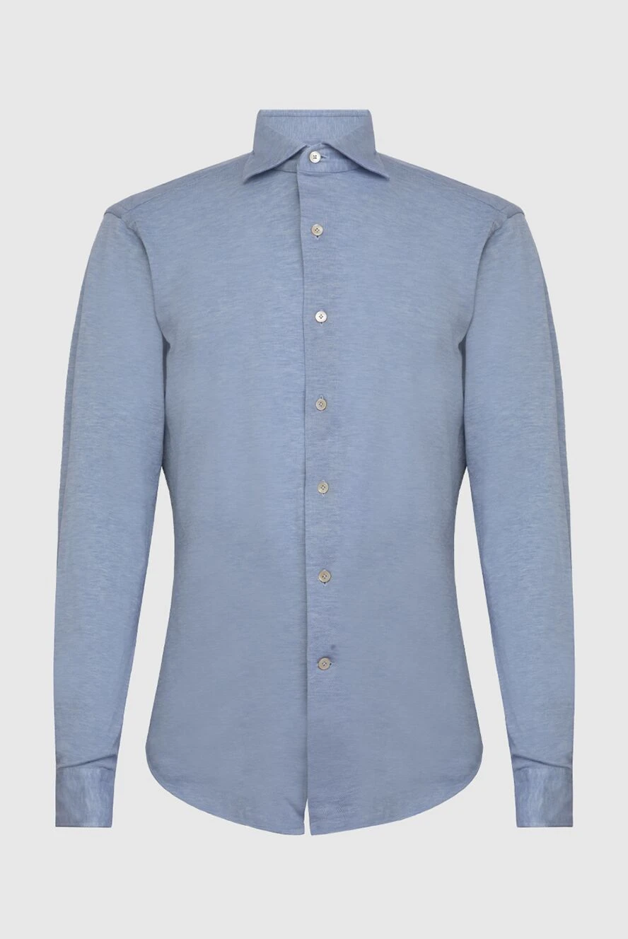 Alessandro Gherardi man blue cotton shirt for men купить с ценами и фото 170250 - photo 1