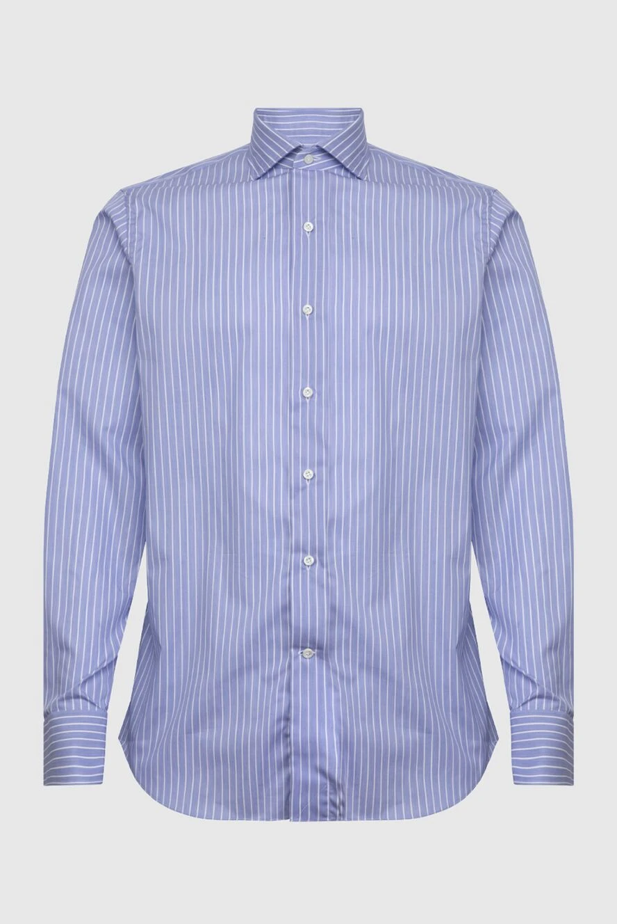 Alessandro Gherardi man blue cotton shirt for men купить с ценами и фото 170251 - photo 1