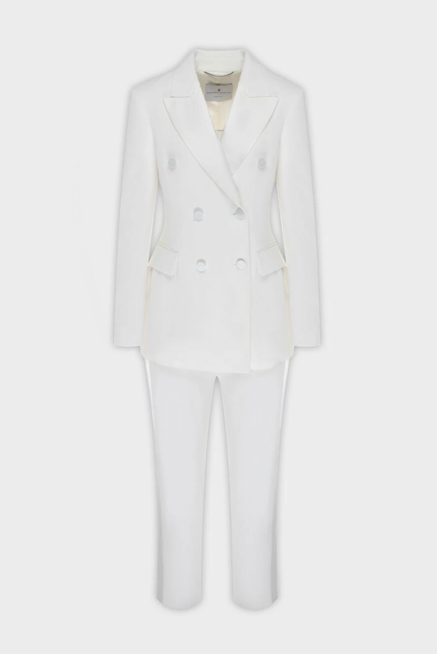 Ermanno Scervino woman white women's trouser suit made of acetate and viscose купить с ценами и фото 170408 - photo 1