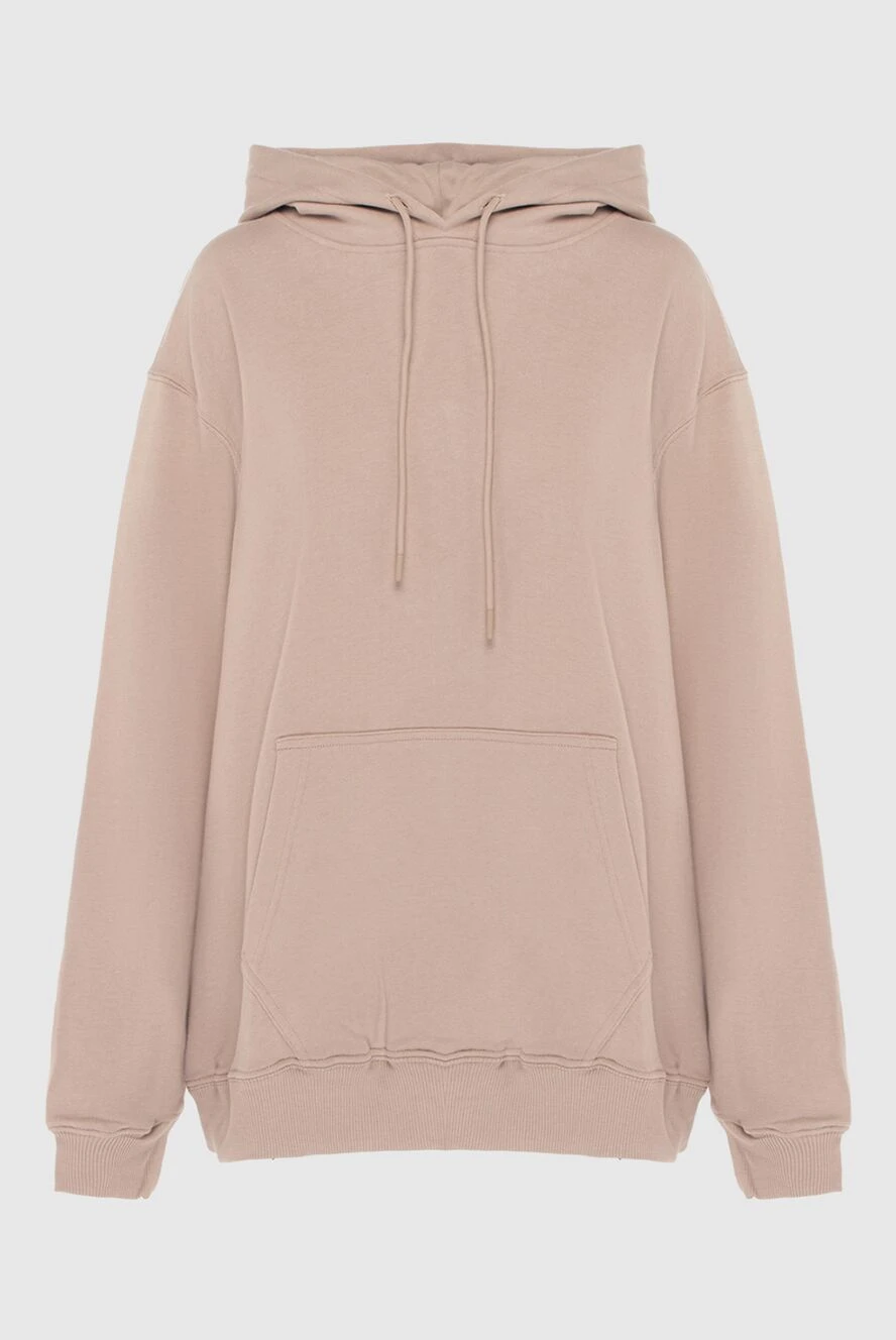 MSGM woman beige cotton hoodie for women купить с ценами и фото 170484 - photo 1