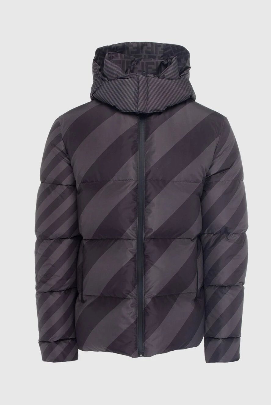 Fendi man men's down jacket made of polyester gray купить с ценами и фото 170557 - photo 1