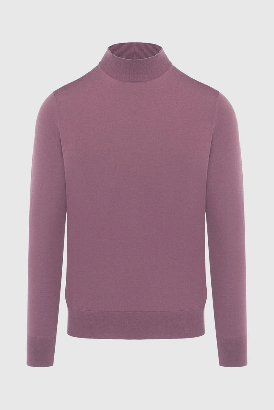 Loro Piana man men's jumper with a high stand collar made of wool pink купить с ценами и фото 170562 - photo 1