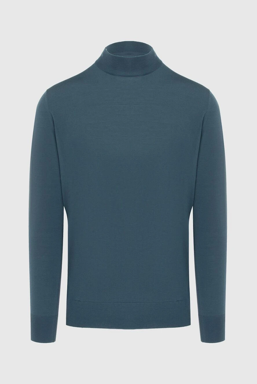 Loro Piana man men's jumper with a high stand-up collar made of wool green купить с ценами и фото 170563 - photo 1