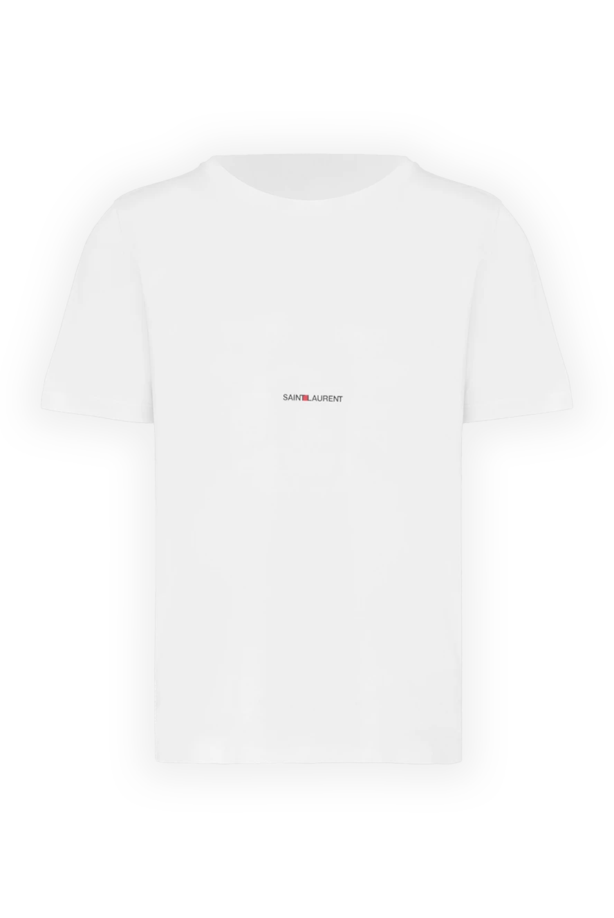 Saint Laurent man white cotton t-shirt for men купить с ценами и фото 170569 - photo 1