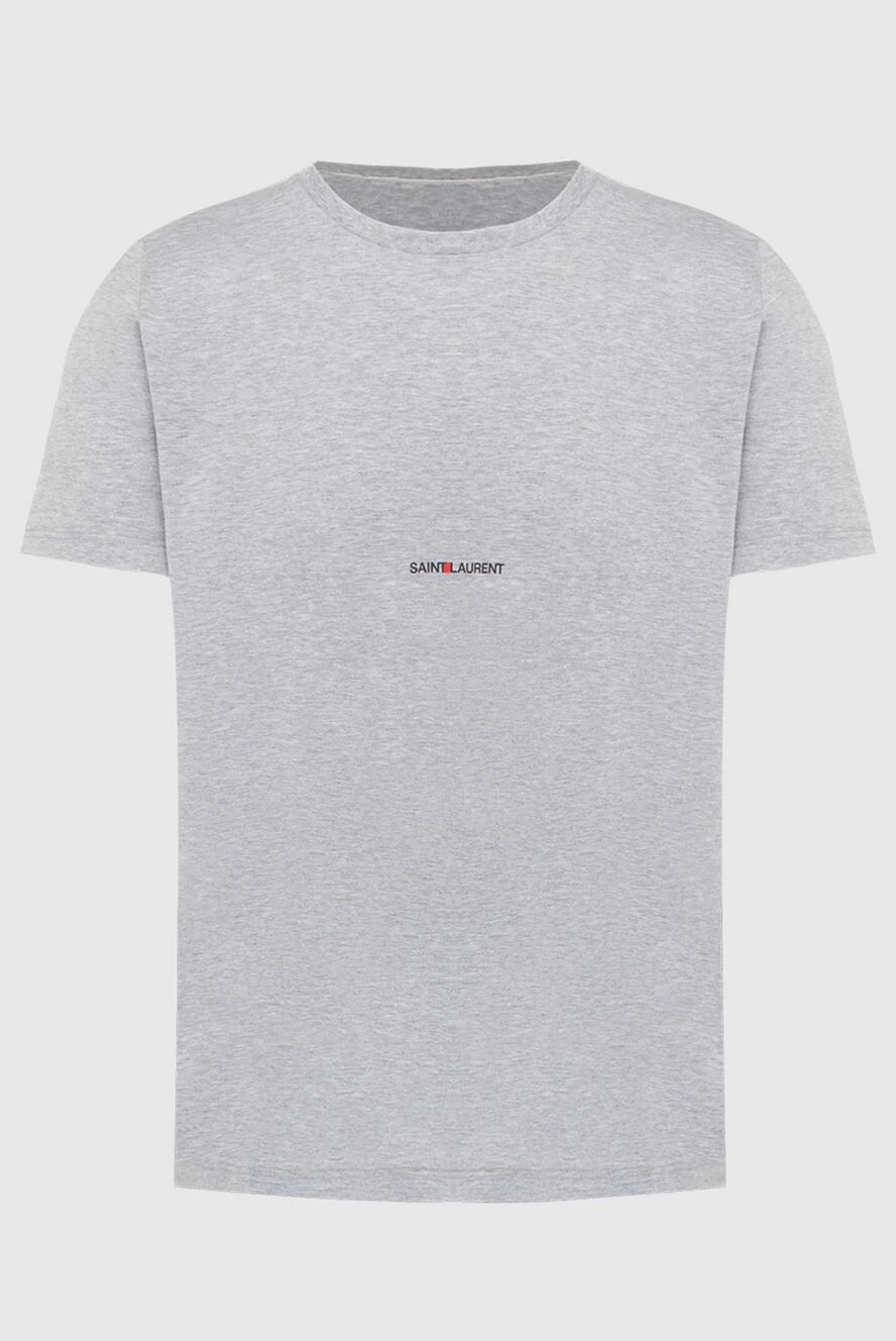 Saint Laurent man gray cotton t-shirt for men купить с ценами и фото 170570 - photo 1