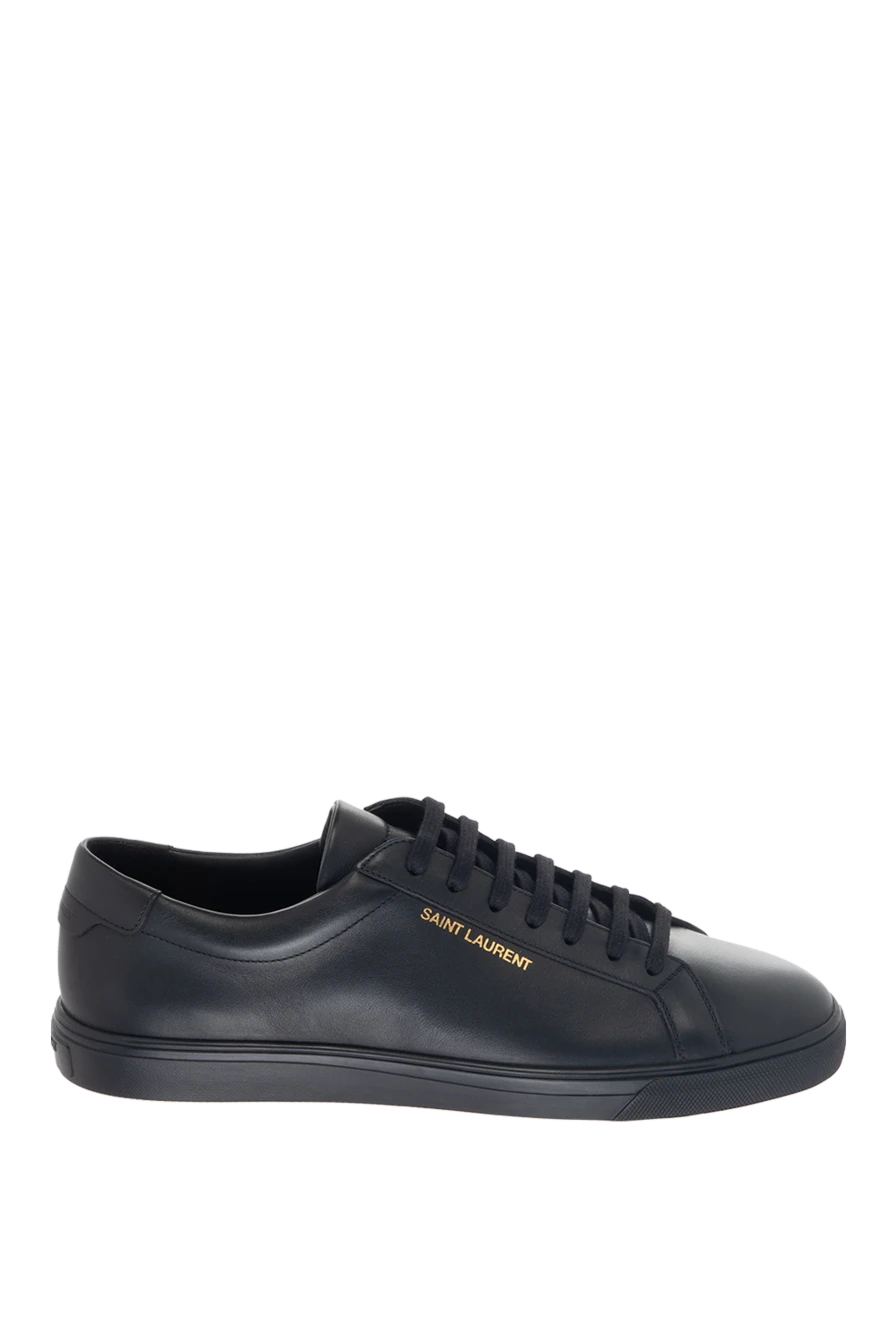 Saint Laurent man black leather sneakers for men купить с ценами и фото 170577 - photo 1