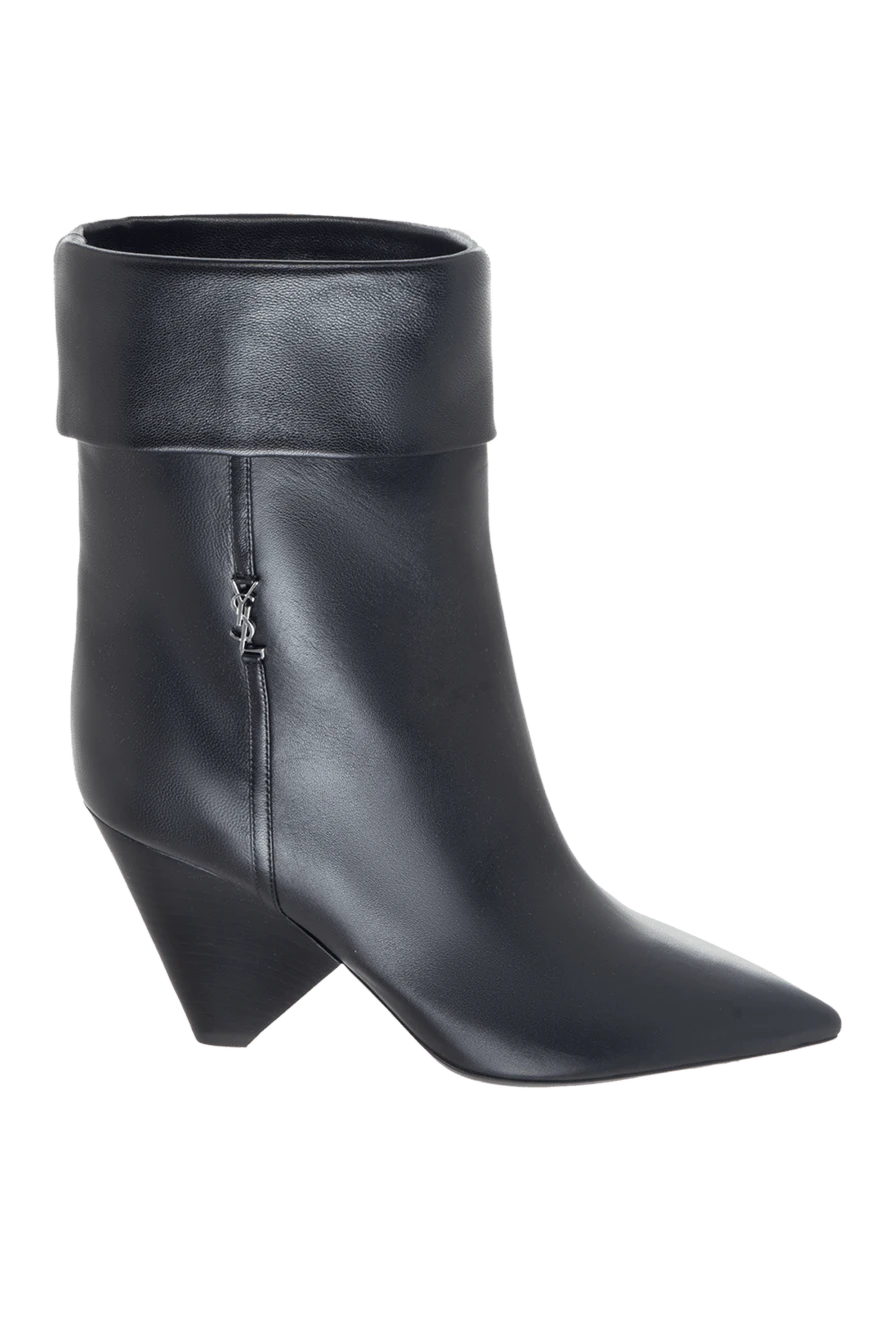 Saint Laurent woman black leather boots for women купить с ценами и фото 170578 - photo 1