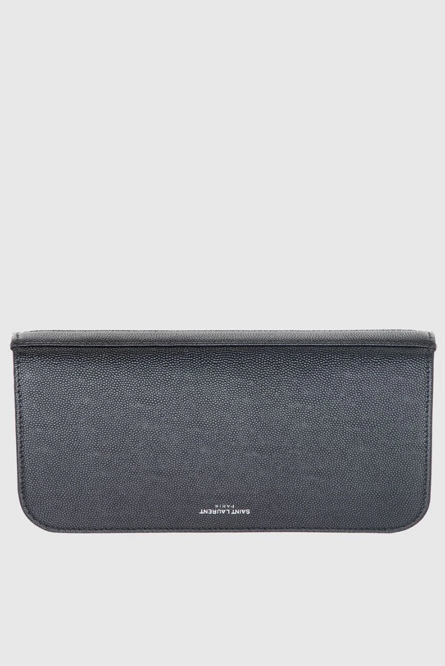 Saint Laurent woman black leather wallet for women купить с ценами и фото 170588 - photo 1