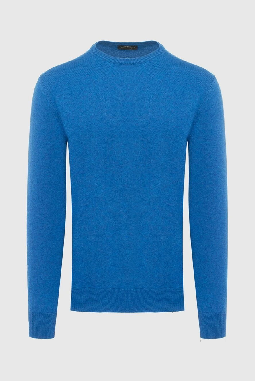 Cesare di Napoli man cashmere jumper blue for men купить с ценами и фото 170680 - photo 1