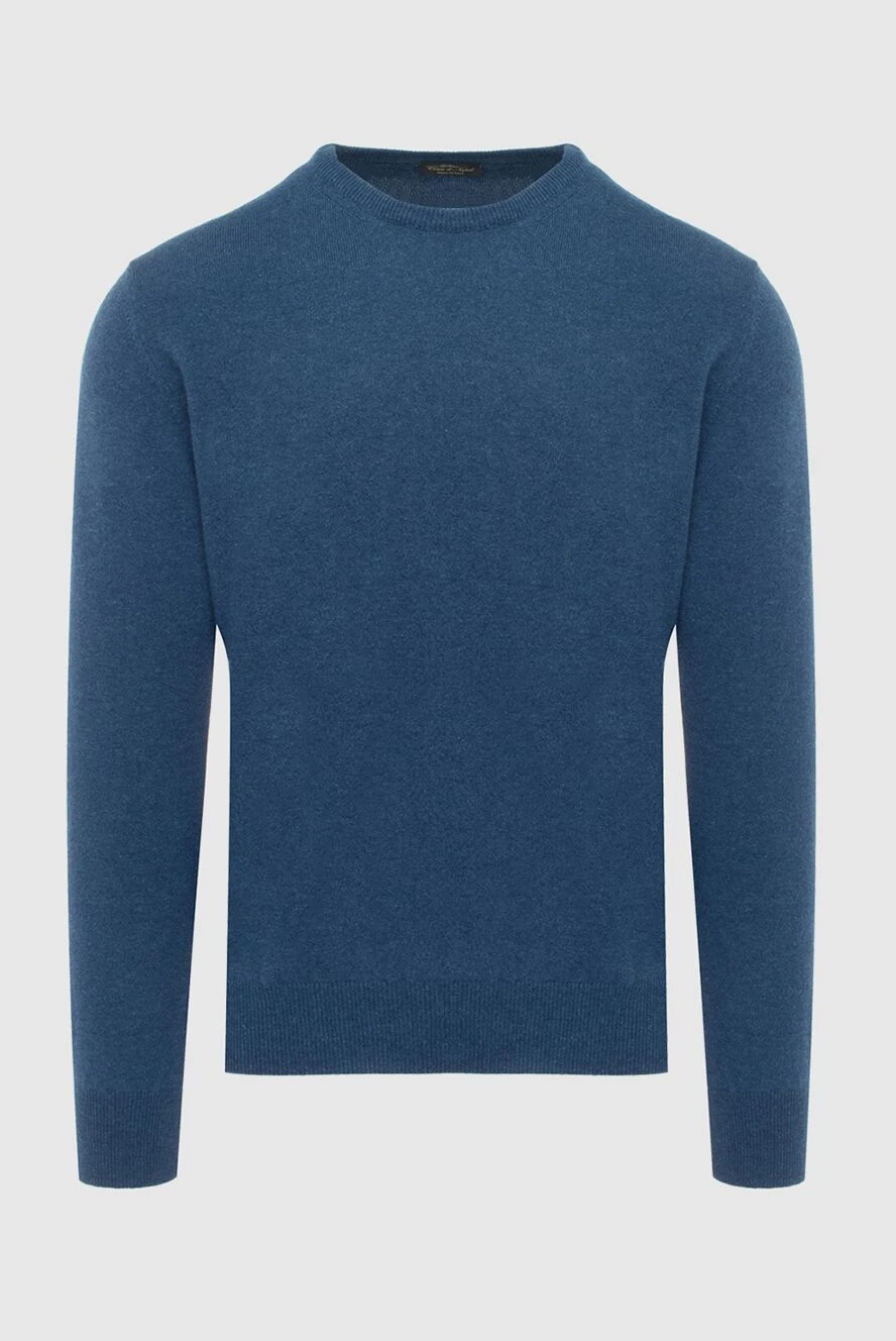 Cesare di Napoli man cashmere jumper blue for men купить с ценами и фото 170684 - photo 1