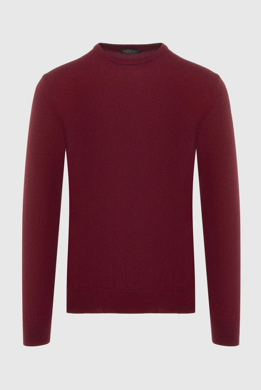 Cesare di Napoli man cashmere and wool jumper burgundy for men купить с ценами и фото 170691 - photo 1