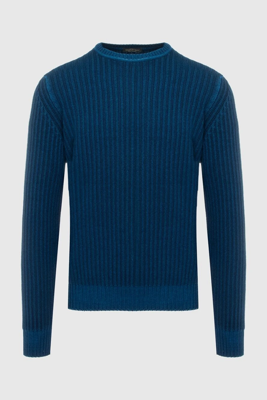 Cesare di Napoli man wool jumper blue for men купить с ценами и фото 170709 - photo 1