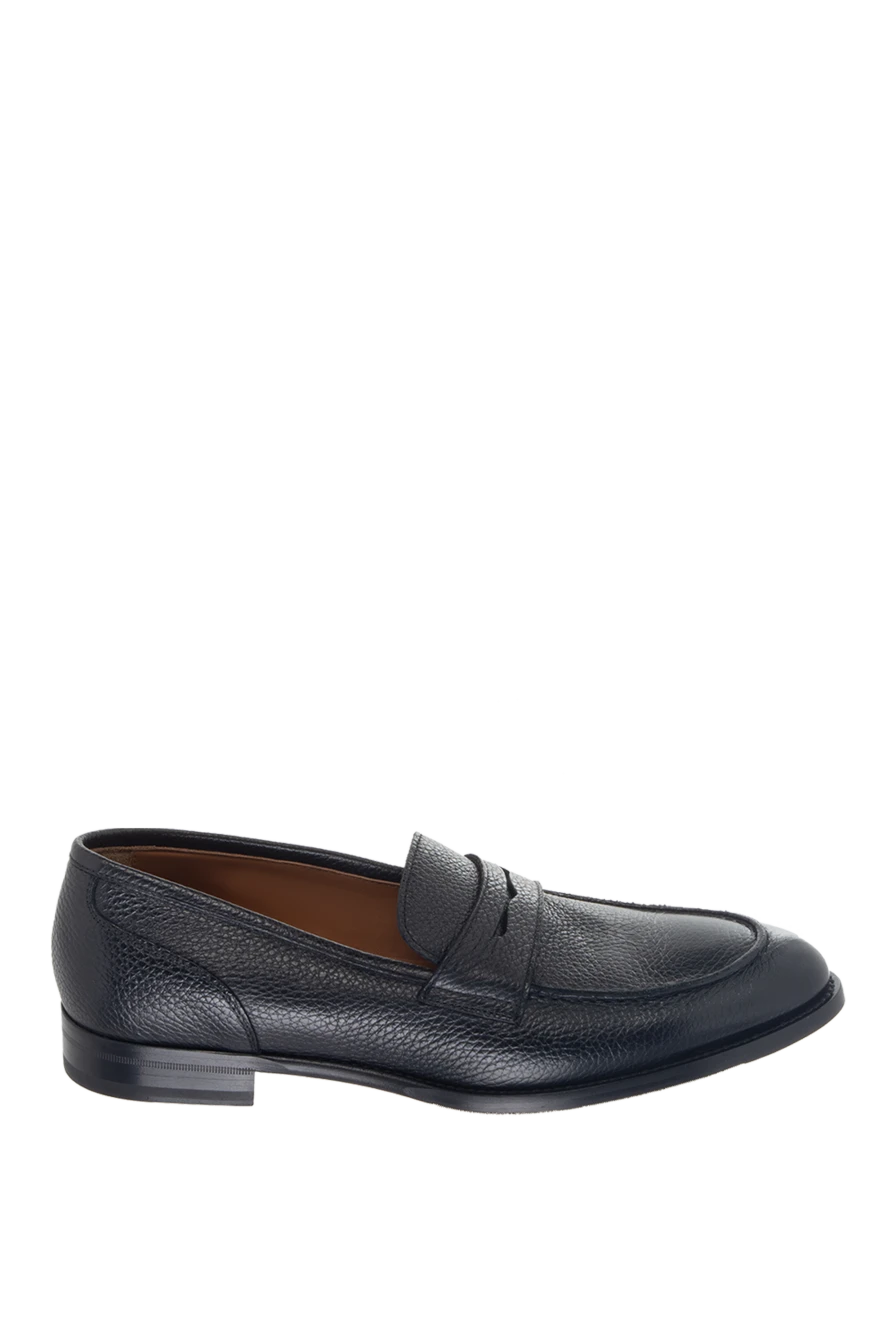 Doucal`s man black leather loafers for men купить с ценами и фото 170725 - photo 1