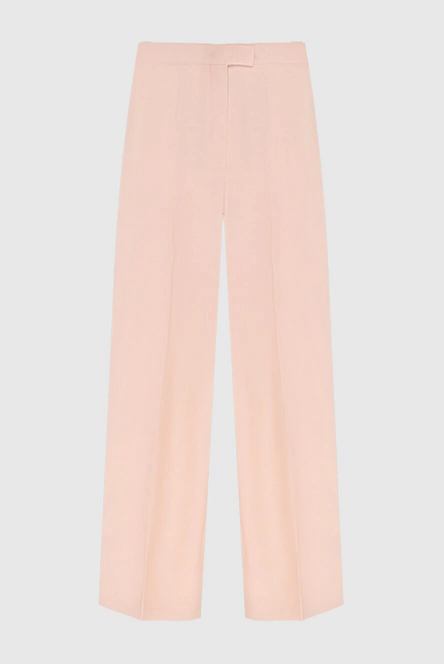 Fendi woman pink wool and silk trousers for women купить с ценами и фото 170814 - photo 1