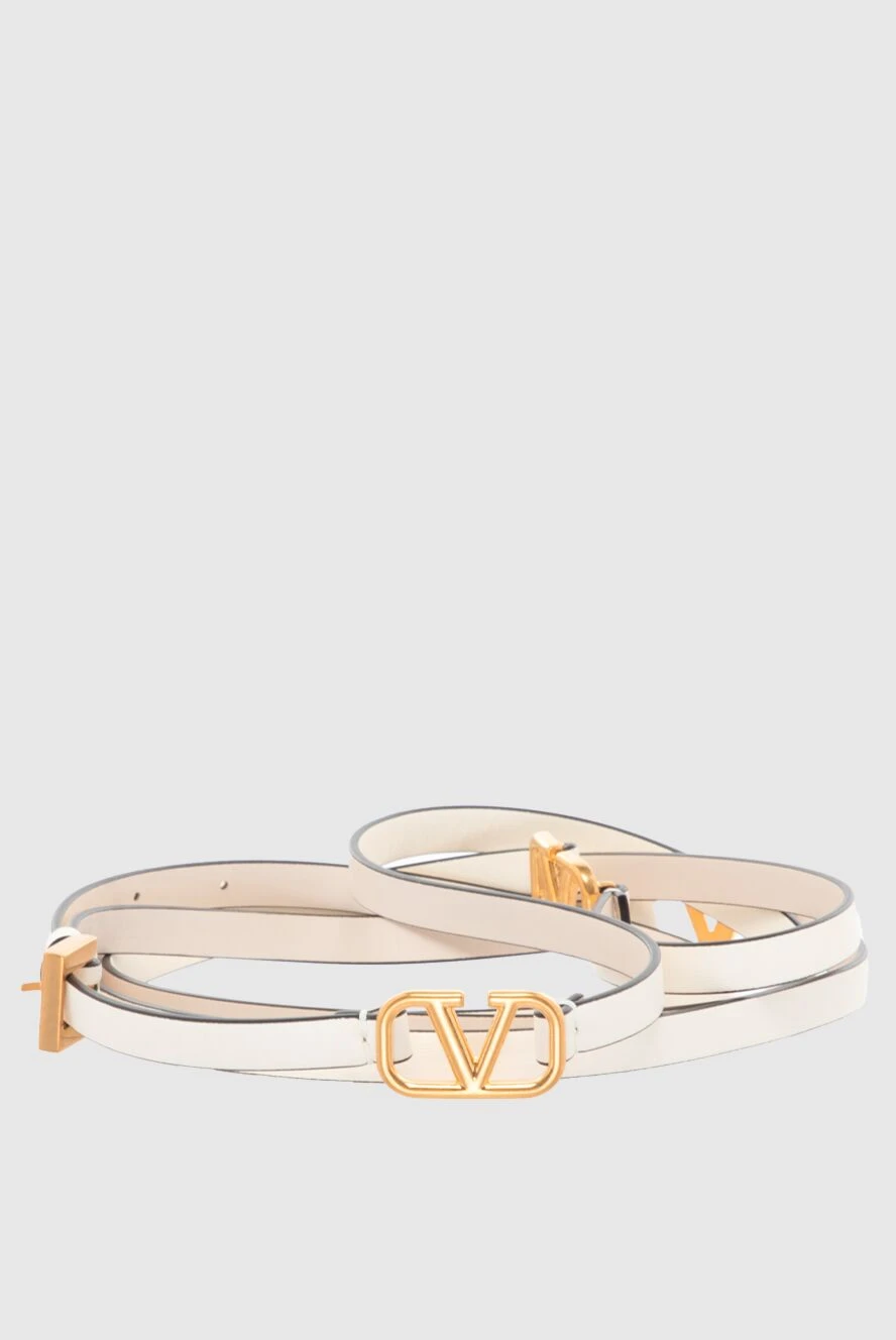 Valentino woman white leather belt for women купить с ценами и фото 170842 - photo 1