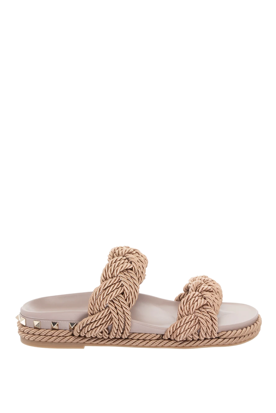 Valentino woman beige leather flip-flops for women купить с ценами и фото 170855 - photo 1