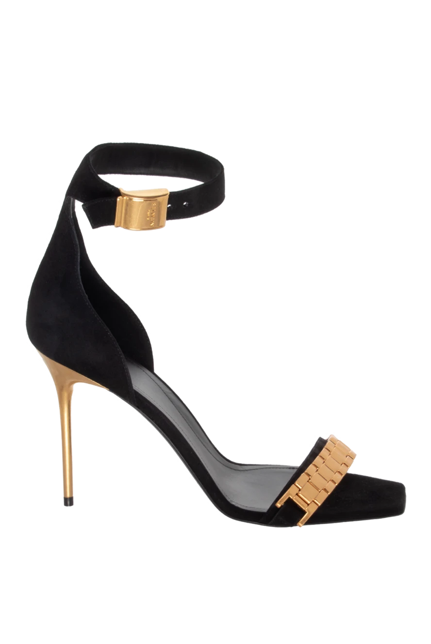 Balmain woman black suede sandals for woman купить с ценами и фото 170866 - photo 1