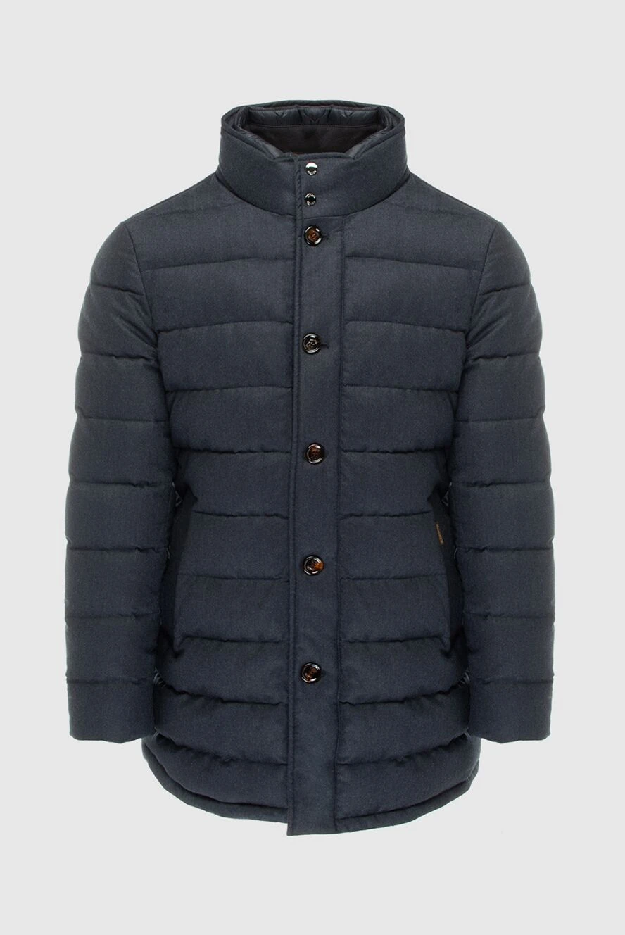 Moorer man down jacket men's wool and cashmere blue купить с ценами и фото 170902 - photo 1