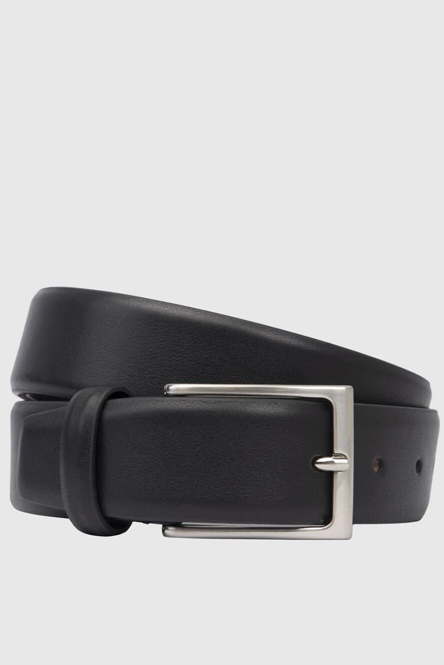 Cesare di Napoli man black leather belt for men купить с ценами и фото 171006 - photo 1