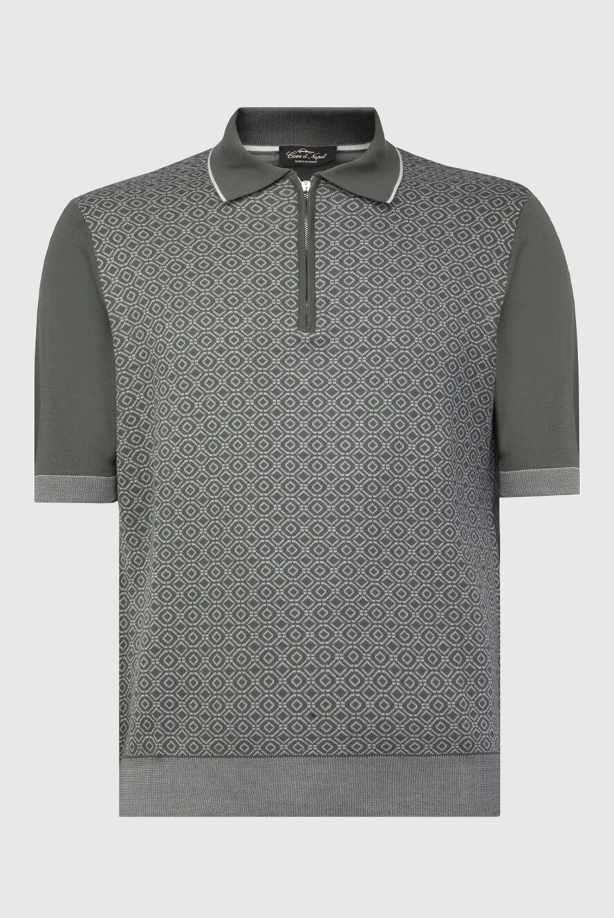 Cesare di Napoli man silk polo green for men купить с ценами и фото 171061 - photo 1