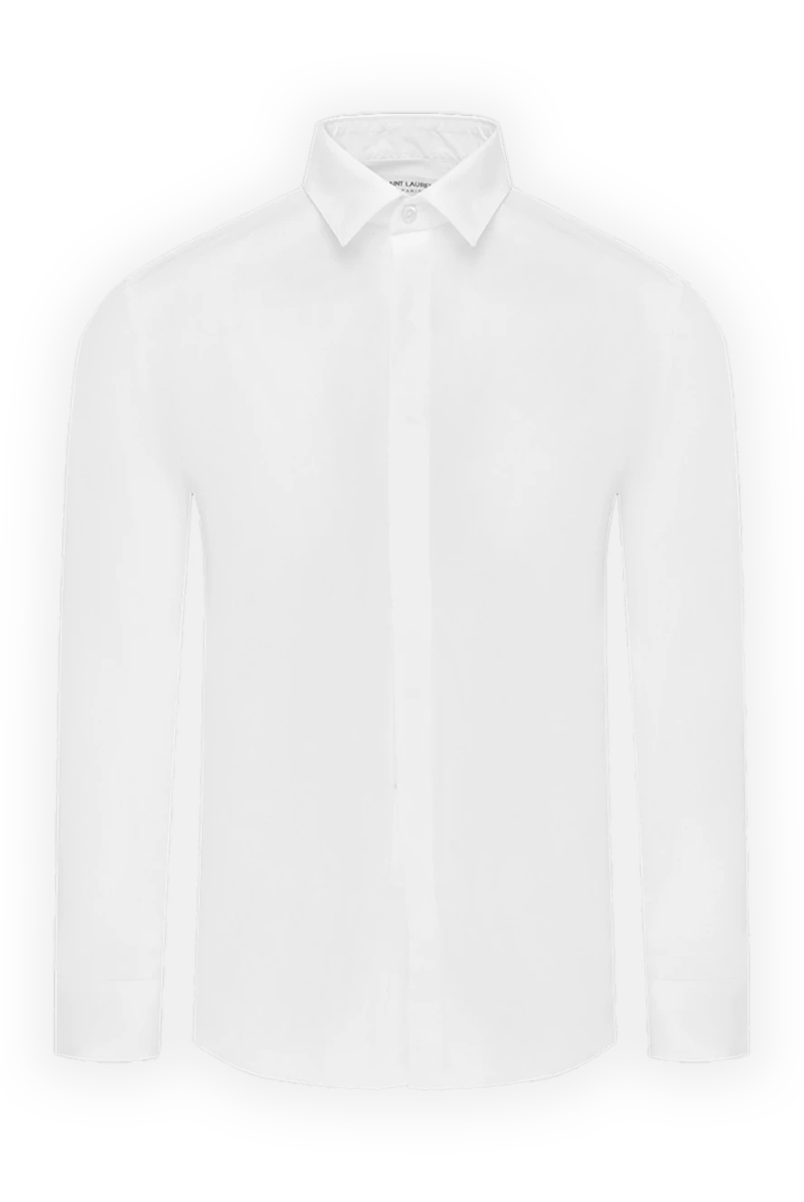 Saint Laurent man white cotton shirt for men купить с ценами и фото 171132 - photo 1