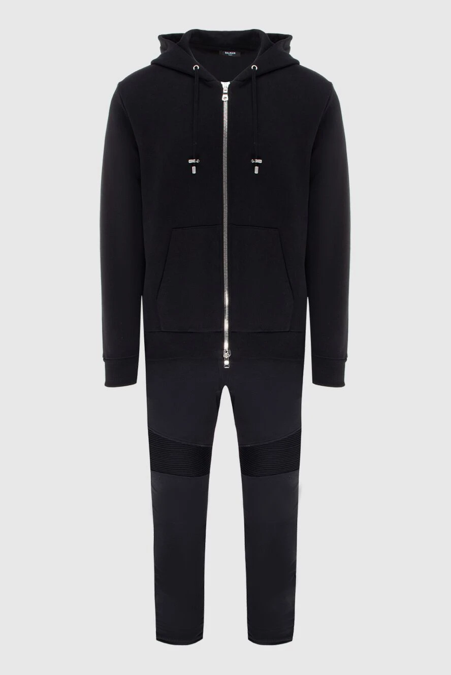 Balmain man black cotton sports suit for men купить с ценами и фото 171215 - photo 1