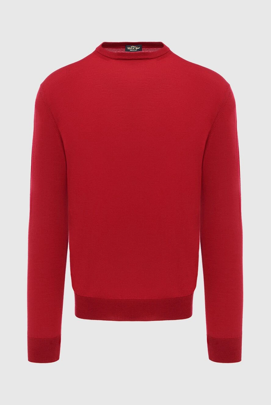 Cesare di Napoli man red wool jumper for men купить с ценами и фото 171218 - photo 1