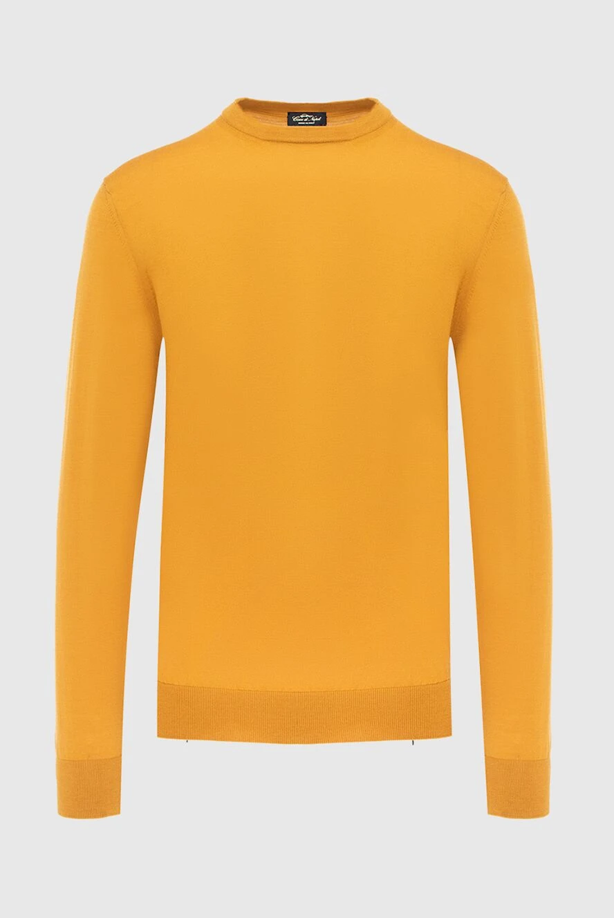 Cesare di Napoli man wool jumper yellow for men купить с ценами и фото 171220 - photo 1