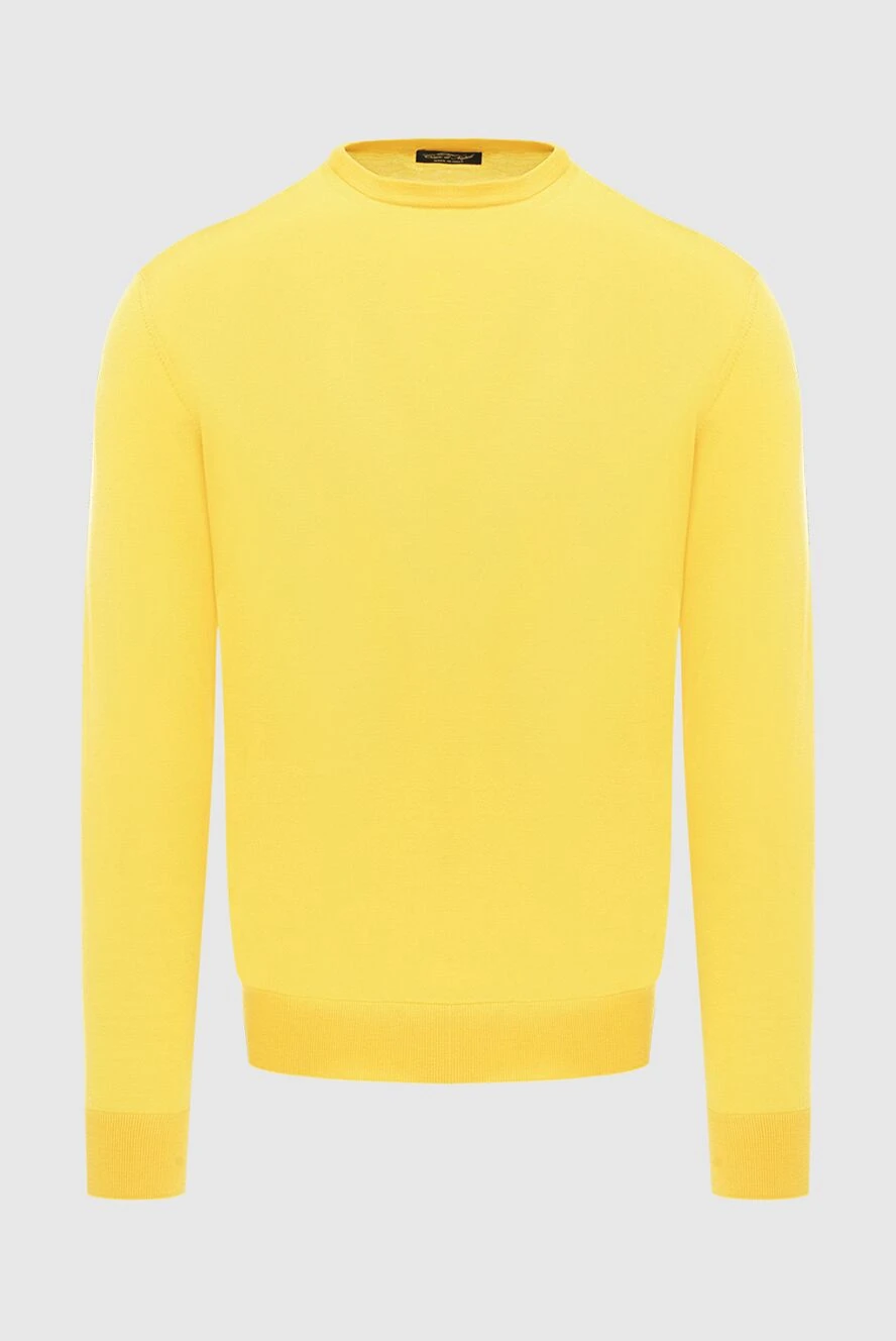 Cesare di Napoli man wool jumper yellow for men купить с ценами и фото 171221 - photo 1