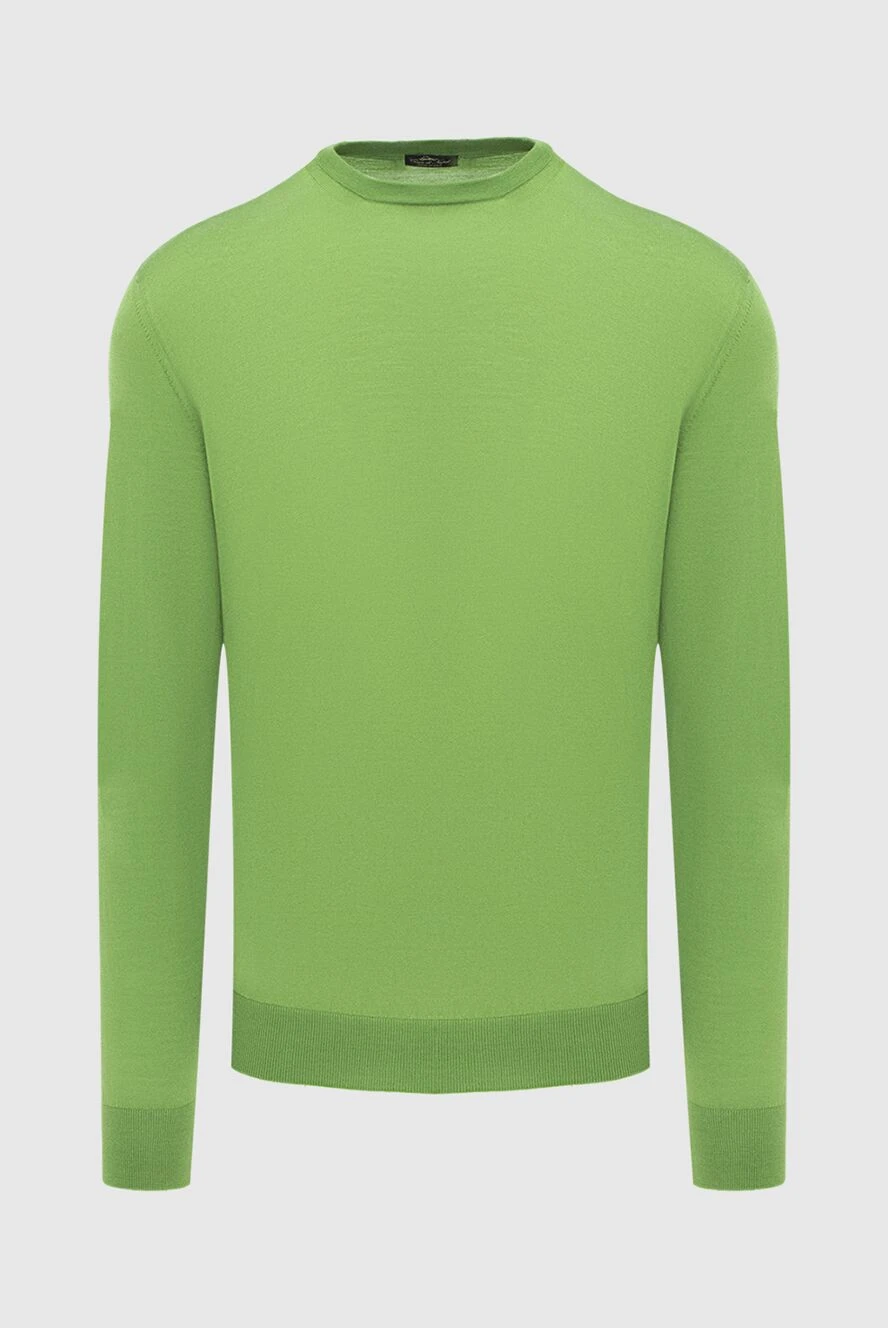 Cesare di Napoli man wool jumper green for men купить с ценами и фото 171224 - photo 1