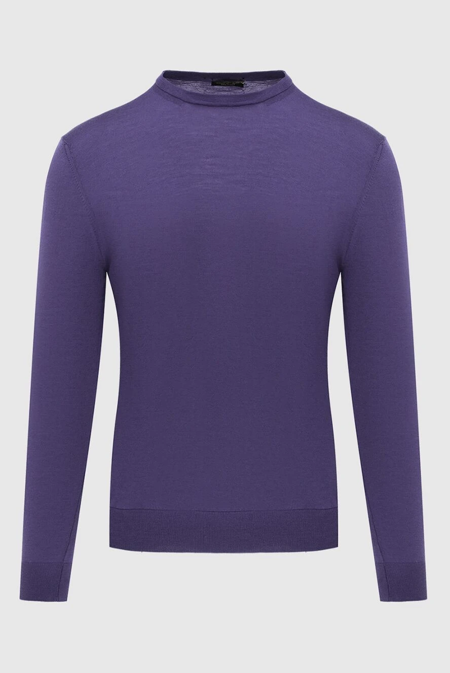 Cesare di Napoli man violet wool jumper for men купить с ценами и фото 171225 - photo 1