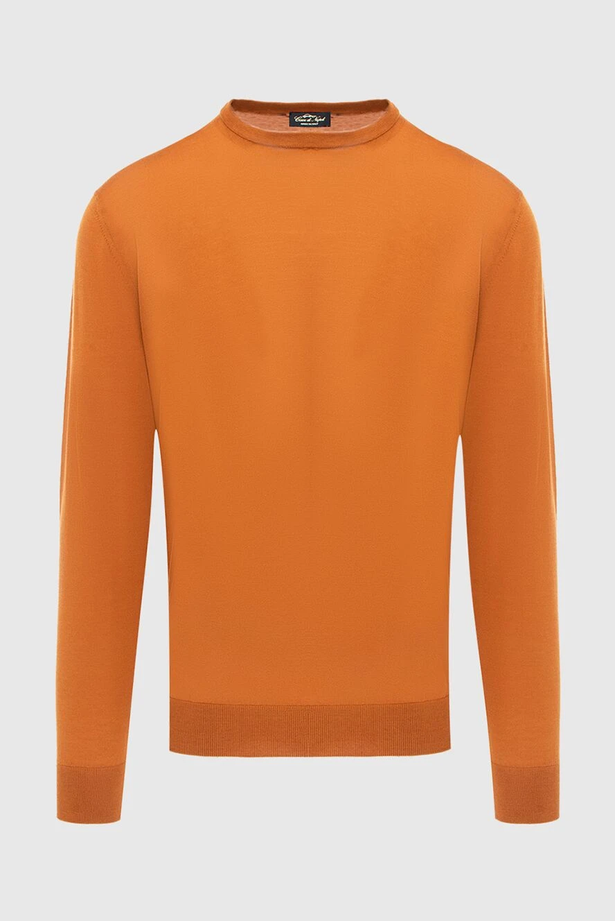 Cesare di Napoli man wool jumper orange for men купить с ценами и фото 171228 - photo 1