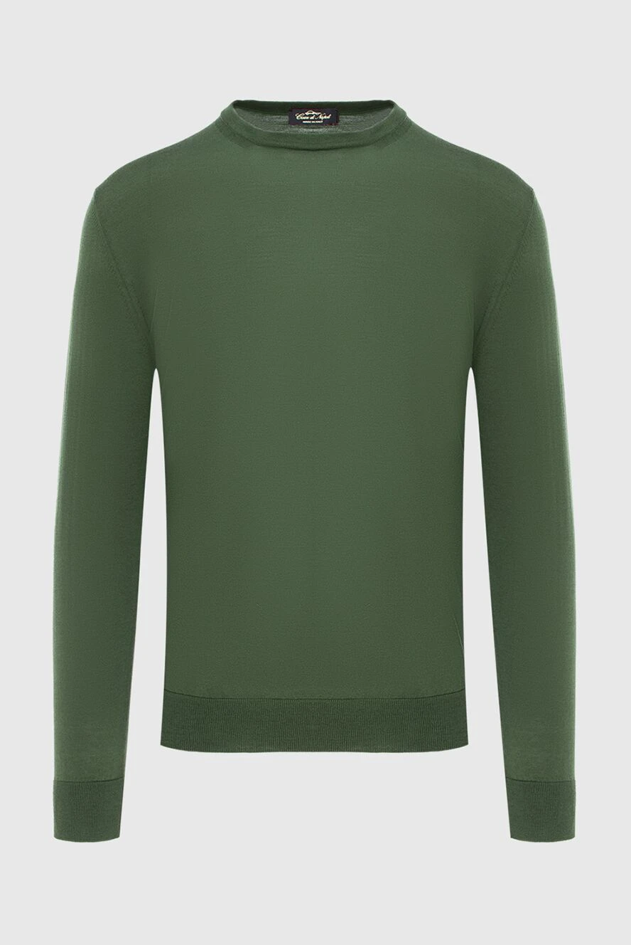 Cesare di Napoli man wool jumper green for men купить с ценами и фото 171231 - photo 1