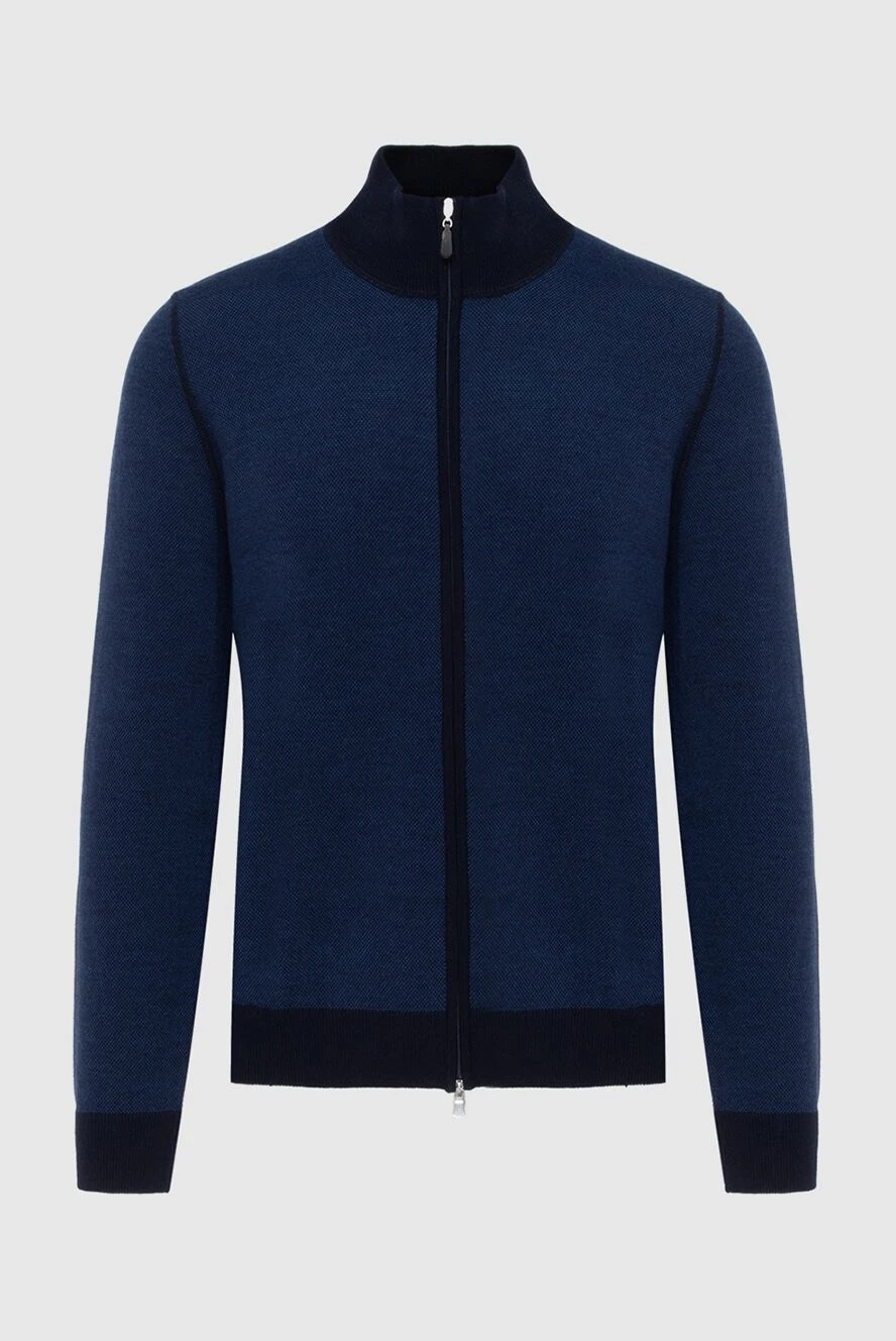 Gran Sasso man wool cardigan blue for men купить с ценами и фото 171282 - photo 1