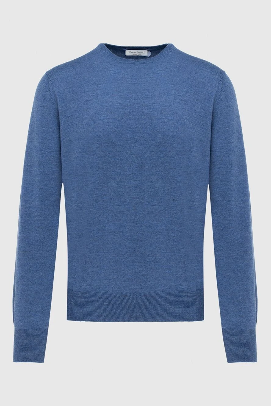 Gran Sasso man blue wool jumper for men купить с ценами и фото 171298 - photo 1