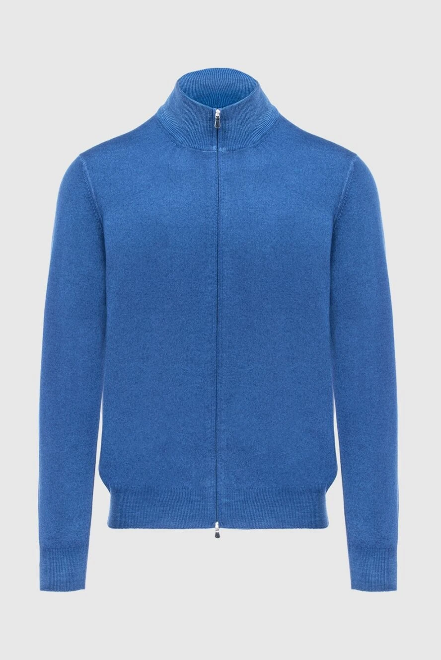 Gran Sasso man blue wool cardigan for men купить с ценами и фото 171361 - photo 1