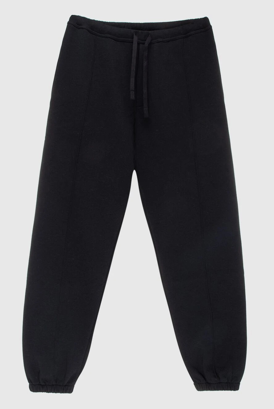 Dior man men's sports trousers made of cotton and wool, black купить с ценами и фото 171373 - photo 1