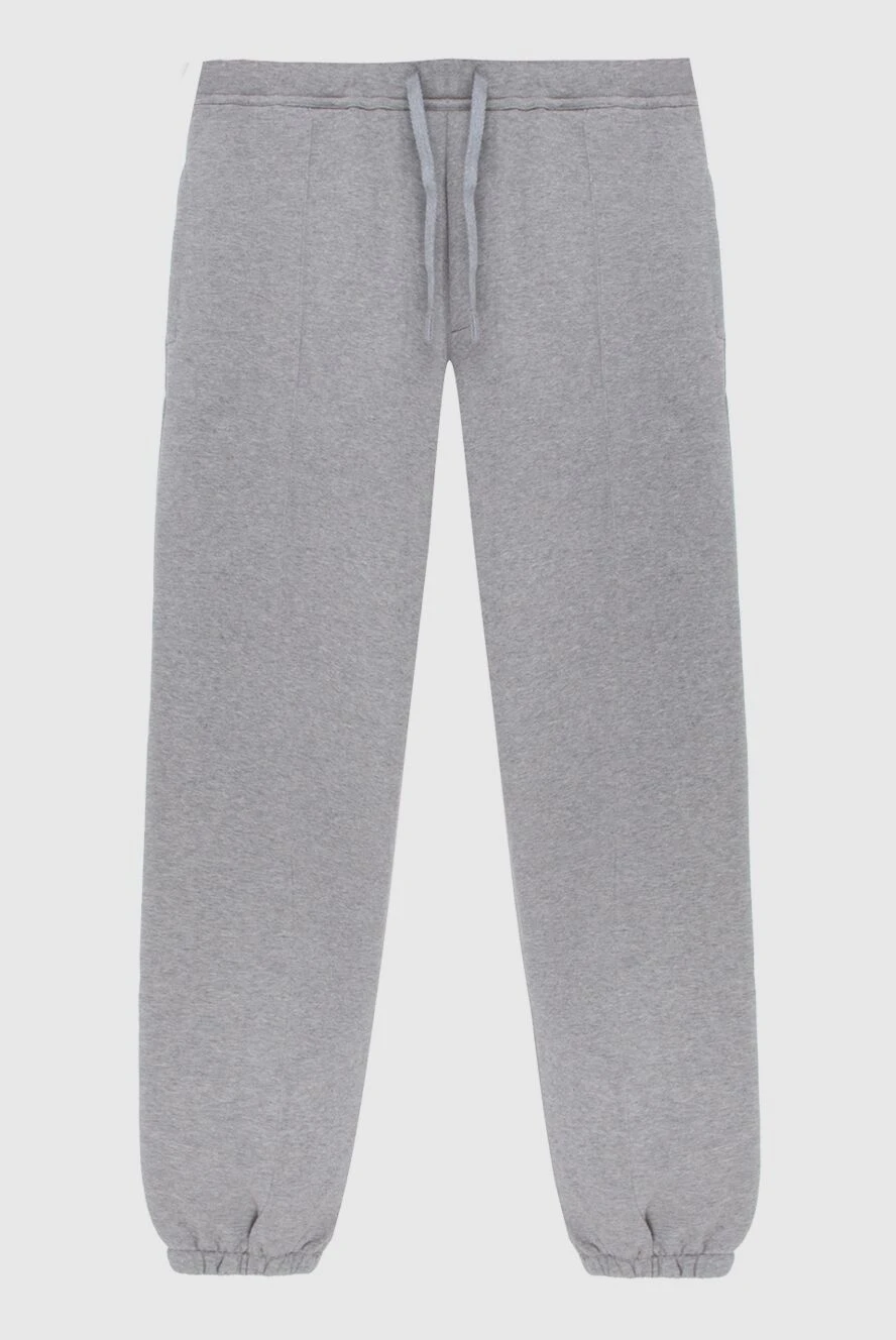 Dior man men's sports trousers made of cotton and wool, gray купить с ценами и фото 171375 - photo 1